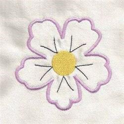 beginner-friendly outline machine embroidery pattern - Bloom Outline for reusable tote bags