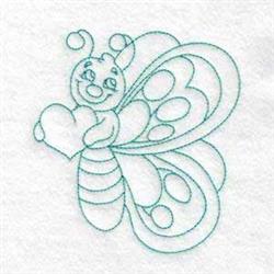 butterfly redwork machine embroidery - Bluework Butterfly for decorative pillow covers