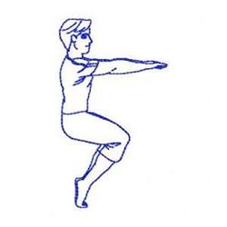 quick stitch yoga redwork machine embroidery pattern - Bluework Yoga for Guest Towels