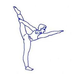 Bluework Yoga - 4x4 yoga redwork machine embroidery design perfect for Throw Pillows