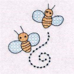 Bumble Bees - 4x4 bee beginner-friendly machine embroidery design for Altar Cloths