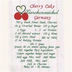 cake detailed machine digital embroidery - Cherry Cake perfect for kitchen aprons