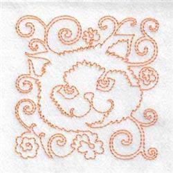 kitten redwork machine embroidery - Continuous Line Cat for decorative pillow covers