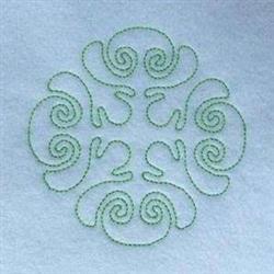Continuous Line Decor - 4x4 decor quick stitch embroidery design for decorative pillow covers