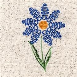 beginner-friendly leaf machine embroidery pattern - Create Flower for kitchen tea towels