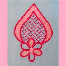 flower detailed machine embroidery - Cutwork Flower perfect for Cushion Covers