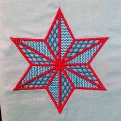 star detailed machine embroidery - Cutwork Star perfect for decorative wall hangings