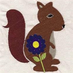 daisy detailed machine embroidery - Daisy & Squirrel perfect for reusable tote bags
