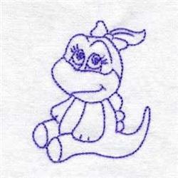 Dino Redwork - 4x4 redwork redwork machine embroidery design for Baby Blankets