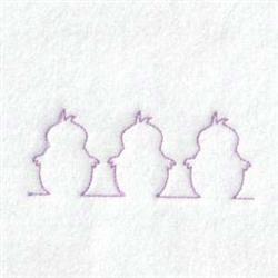 bird quick stitch machine embroidery - Easter Chicks Border for decorative pillow covers