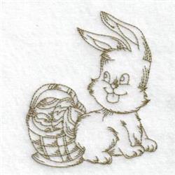 Easter Egg Bunny - 5x7 bunny rabbit beginner-friendly embroidery design for Baby Blankets