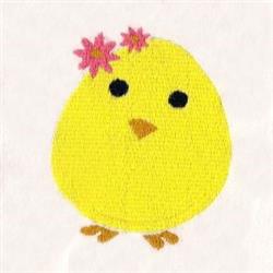 beginner-friendly easter bird machine embroidery pattern - Egg Chick for Baby Bibs