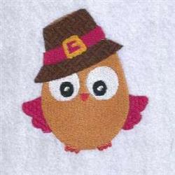 Fall Owls - 4x4 owl detailed machine embroidery design perfect for kitchen tea towels