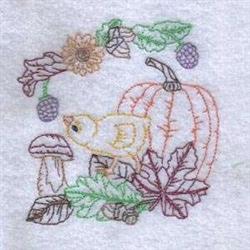 bird beginner-friendly machine embroidery - Fall Pumpkin Chick for Seasonal Banners