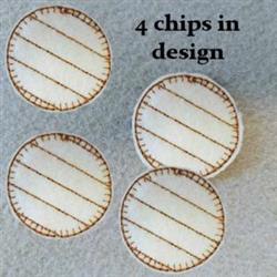 quick stitch chip machine embroidery pattern - Felt Chips for reusable tote bags