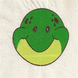 detailed face machine digital embroidery pattern - Frog Face perfect for Aprons