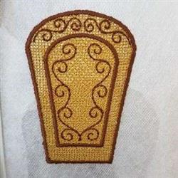 detailed side machine embroidery pattern - FSL Baskets Side for Picture Frames