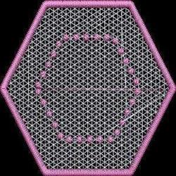 FSL Hexagonal Basket - 4x4 basket beginner-friendly embroidery design for Table Centerpieces
