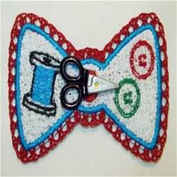 FSL Sewing Button Bow - 4x4 bow detailed machine embroidery design for Craft Storage
