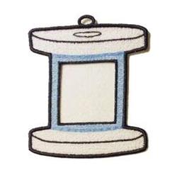 detailed frame machine embroidery pattern - FSL Spool Frame perfect for Gift Tags