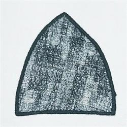 FSL decorative lace shape featuring a modern triangular design with intricate lace texture in gray.