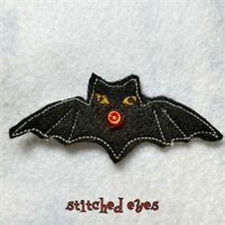 Halloween Bat Light - 4x4 bird quick stitch embroidery design for cute baby onesies