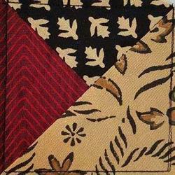 ITH Quilt Block Piecing - piecing in-the-hoop embroidery design for Table Mats