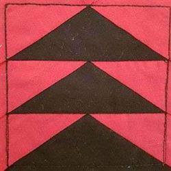 ITH Quilt Block Piecing - 5x7 piecing in-the-hoop embroidery design for Table Mats