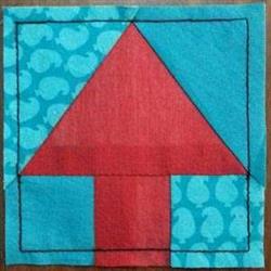 quick stitch piecing in-the-hoop machine embroidery pattern - ITH Quilt Block Piecing for Coasters