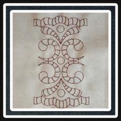 Lace Border - 5x7 border beginner-friendly embroidery design for patchwork quilt blocks