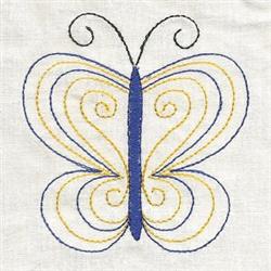 butterfly quick stitch machine embroidery - Linework Butterfly perfect for Wall Art