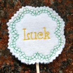 leaf quick stitch machine digital embroidery - Luck perfect for reusable tote bags