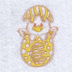bird beginner-friendly machine embroidery - Partially Filled Easter Chick for decorative pillow covers