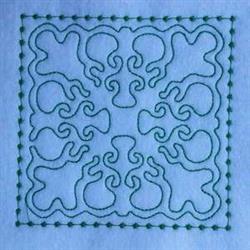 beginner-friendly square machine embroidery pattern - Quilt Square for kitchen aprons