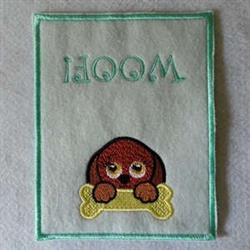 puppy dog detailed machine embroidery - Rectangle Dog Mat for reusable tote bags