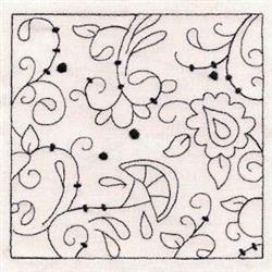 Redwork Blocks - 4x4 block redwork machine embroidery design for reusable tote bags