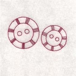 button redwork machine embroidery - Redwork Buttons for decorative pillow covers
