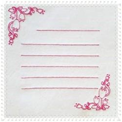 Redwork Card - 5x7 leaf redwork machine embroidery design for Cultural Events
