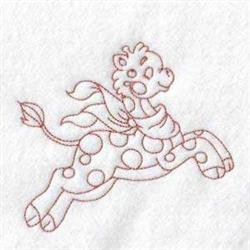 giraffe redwork machine embroidery - Redwork Giraffe for decorative pillow covers