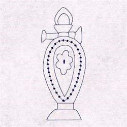 bottle redwork machine embroidery - Redwork Perfume Bottle perfect for kitchen aprons