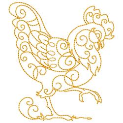 bird redwork machine embroidery - Redwork Rooster perfect for decorative pillow covers