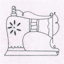 Redwork Sewing Machine - 4x4 machine redwork embroidery design for patchwork quilt blocks