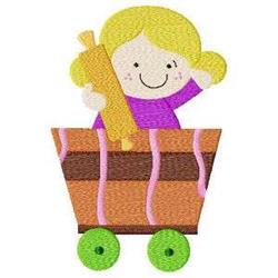 detailed train machine embroidery pattern - Rolling Pin Kitchen Train for Backpacks