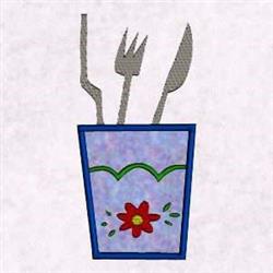 5x7 applique silverware pattern - Silverware Applique for patchwork quilt blocks