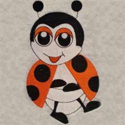 detailed ladybug machine embroidery pattern - Smiling Ladybug perfect for Pouches