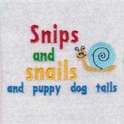 puppy dog beginner-friendly machine embroidery - Snips & Snails for Baby Blankets