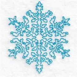 Snow Flake - 4x4 snowflake redwork machine embroidery design for reusable tote bags