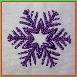 Snowflake - 4x4 snowflake quick stitch machine embroidery design for cute baby onesies
