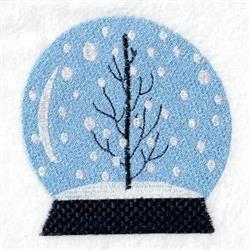 detailed christmas tree machine embroidery pattern - Snowglobe Tree for reusable tote bags