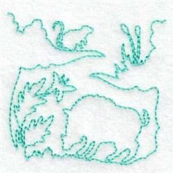 tree redwork machine embroidery - Squirrel & Warthog for decorative pillow covers